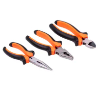 3pcs 6.5" Pliers Multi-tool Crimping Tool Pliers Cutting Pliers Stripper Diagonal Pliers Long Nose Pliers Heavy Duty Pliers Set