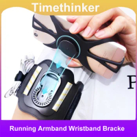 Running Armband Wristband Bracke 360 ° Rotatable Phone Holder Suitable For 4-7-inch Smartphones Card Pocket For Running Bicycles