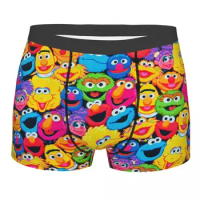 Custom Cookie Monster Pattern Boxers Shorts Mens Manga Briefs Underwear Funny Underpants