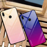 Gradient Tempered Glass Case For Huawei Y8P Y9S Y6 Y7 2019 Y5 Y9 Prime 2018 P Smart Z S 2021 P60 Mate 40 50 20 Lite 10 Pro Cover