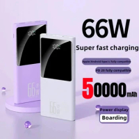 66W Power Bank Two-way Fast Charging 50000mAh Large Capacity Lightweight External Battery Portable For Mobile Phone PowerBank