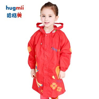 hugmii兒童雨衣寶寶雨衣大帽檐卡通男童女童學生雨衣無縫拼接雨披 雙十一購物節