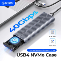 Hộp đựng SSD M.2 NVMe ORICO với vỏ nhôm và quạt tích hợp, hỗ trợ SSD NVMe/PCIe (ACOM2 U4)