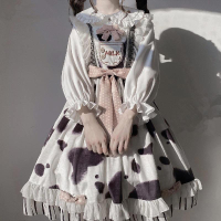 牛奶團子Lolita洛麗塔jsk日系軟妹背帶裙連衣裙
