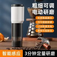 跨境磨豆機家用小型咖啡不鏽鋼便攜手磨咖啡機全自動咖啡豆研磨器