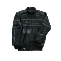 KING - Jaket Varsity Nascar Racing Black Nagoya Supply Jacket Parasut Pria Wanita - Jaket Sunmori