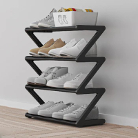 Multi-layer Z-shaped Shoe Rack Free Standing Large Capacity Rack For Entrance Terrace