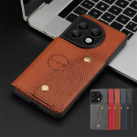 For OnePlus 11 5G Case Car Magnetic Holder PU Leather Silicone Phone Cases For One Plus 11 oneplus11 Card Slot Wallet Back Cover