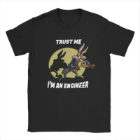 Novelty Trust Me Im An Engineer T-Shirts Men Crewneck Pure Cotton T Shirt Engineering Short Sleeve Tee Shirt Gift Idea Clothes