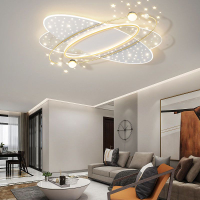 客廳吸頂燈2022年新款現代簡約大氣金色臥室餐廳網紅投影星空燈具