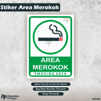 Stiker Area Merokok / Stiker Smoking Area / Smoking Room / Stiker Merokok