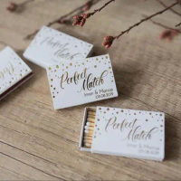 Custom matchboxes, Gold Foil Matches, Personalized matches, matches wedding, The Perfect Match, Monogrammed Matchbox