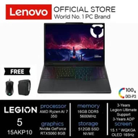 Lenovo Legion 5 15AKP10 - 23ID AMD RYZEN AI 7 350 RTX5060 8GB/ 16GB 512GB 15.1" WQXGA OLED (UNIT + B