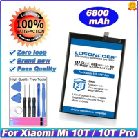 LOSONCOER 6800mAh BM53 Battery For Xiaomi Mi 10T / Mi 10T Pro 5G Battery