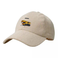 Liebherr Heavy Crane Corduroy Baseball Cap sun hat Sports Cap Fishing cap Brand Man Men Hats Women's