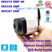 Industry 2MP IMX307 5MP IMX335 IMX415 8MP Audio Wifi Mini BOX Wireless IP Camera Surveillance Security CCTV 32G SD Card CamHi