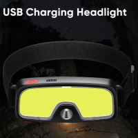 LED Headlights Outdoor Portable Headlight with Built-in Battery USB Rechargeable Head Lamp for Fishing Camping Mine Lantern