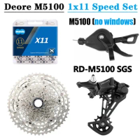 1x11 Speed Original Deore M5100 MTB Bike Rear Derailleurs Shifter X11 Chain Cassette 42T 46T 50T 51T 11V Bicycle Groupset