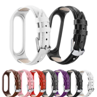 Strap for Xiaomi Mi Band 4 7 6 5 3 for Mi Band 5 Bracelet Leather Wrist Mi Band 6 Strap Wristbands Pulseira Smart Accessories