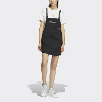 Adidas OD Dress [IK8606] 女 吊帶裙 連身洋裝 亞洲版 寬鬆 可調式肩帶 休閒 穿搭 三葉草 黑