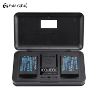 PALO LP-E12 LP E12 Battery + Storage box /SD Interface /LCD Charger for Canon Rebel SL1 100D Kiss X7 EOS-M EOS M M2 EOS M10 M50