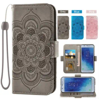 Leather Wallet Case for Samsung Galaxy J7 J6 Plus J6Plus J6+ J4 J4+ J3 J2Pro 2018 Fundas Capa Pocket Phone Bag Flip Cover Purse