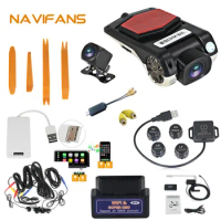 Navifans Optional Funtion Accessories Tools DVR Carplay DAB+ external TPMS WIFI OBD2 Rear View Camera LED AV Output HDMI 4G 360