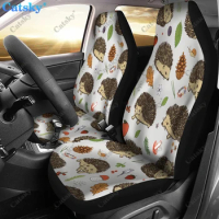 Hedgehog Pattern Print Universal Car Seat Covers Fit for Cars Trucks SUV or Van Auto Seat Cover Protector 2 PCS
