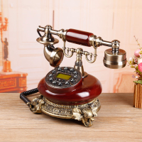 TQJ歐式復古固定電話機客廳大象裝飾擺件仿古電話帶來電顯示免提