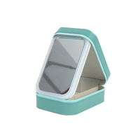 隨身化妝包鏡子 LED化妝鏡收納盒 收納化妝鏡 折疊化妝鏡 首飾盒 鏡子化妝包 補光化妝鏡