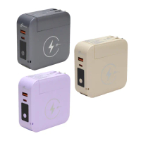 【Mediasonic】10000mAh萬磁王無線快充行動電源 可拆充電頭磁吸行動電源 GLX4-AWC1W(自帶線/iWatch充電)