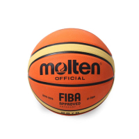 MOLTEN 12片橡膠深溝籃球 Molten 黃橘