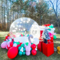 Bubble House Inflatable Bubble Tent,PVC Bubble House with Blower Kids Party Clear Dome Balloon Garden Tent Pink/Purple/Blue