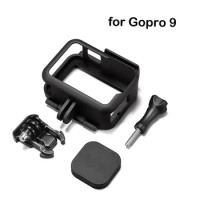 Plastic Set Protective Frame Housing Case With Battery Cover Battery Lid Door For GoPro Hero 9 Black Action Camera Accessories
