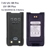 7.4V UV-9R Pro Li-ion Battery Baofeng Walkie Talkie BL-9 Batteria IP68 Waterproof Support Type-C Charge for UV-9R Plus UV-XR