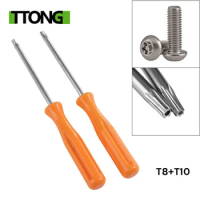1Pc Yellow TORX T8 Precision Screwdriver + 1Pc T10 Security Screwdriver Tool for Xbox 360/ PS3/ PS4 Tamperproof Hole