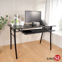 LOGIS 極簡H腳馬鞍皮工業風電腦桌  辦公桌 (長120x寬60x高74公分)