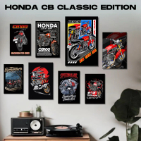 Poster hiasan dinding kamar cowok aesthetic Tema Motor CB Classic - UKURAN BESAR 20 X 30 CM