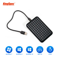 KingSpec USB3.0 HDD Enclosure 2.5inch Serial Port SATA SSD Hard Drive Case Support 6TB transparent Mobile External HD Case