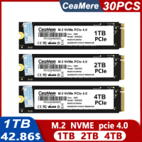 30PCS 40PCS 50PCS 4.0 Pcie 1TB 2TB 4TB ssd m.2 2280 SSD Solid State Drive Hard Disk For laptop desktop NVMe