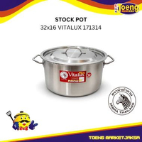 Panci Stock Pot Stainless 304 32x16 cm - STOCK POT 32x16 VITALUX 171314 ZEBRA