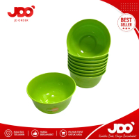 JDO Set 6Pcs Mangkuk/Mangkok Makan Nasi Plastik Hijau Kecil 500ml Golden Sunkist Kicthenware
