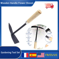 Wooden Handle Flower Shovel Gardening Tools Set, Succulent Plant Sowing Hoe, Garden Buildings, Seeds to Plant