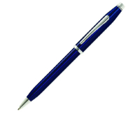 【CROSS】新世紀系列藍亮漆白夾原子筆(AT0082WG-158)