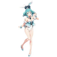 FuRyu Cute Anime Figure Racing Miku White Bunny Girl Devil Ver. Action Figure Colletible Model Toys MIKU Original
