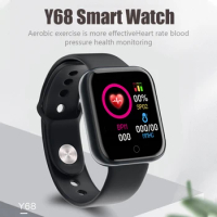 D20 Y68 Smart Watch Health Heart Rate Bluetooth 5.0 Pedometer Music Weather Outdoor Fitness Tracker Sports Bracelet Smart Watch
