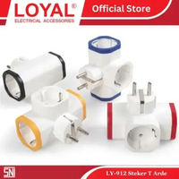 LOYAL Steker T Kaki 3 Colokan Listrik LY-912 BIRU