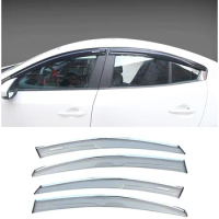 Window Visor Side Sun Rain Protection Shield Exterior Body Decoration Accessories for mazda 3 Sedan m3 2020 21