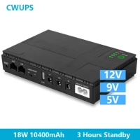 Mini DC UPS Sai Uninterrupted Power 220V Supply 12V 9V 5V No Break Powerbank For Wifi Router Modem Security Camera