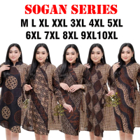 Batik Tunik Jumbo - Baju Kerja Wanita Bigsize Lengan Panjang Model Kimono - UK. M L XL XXL 3XL 4XL 5